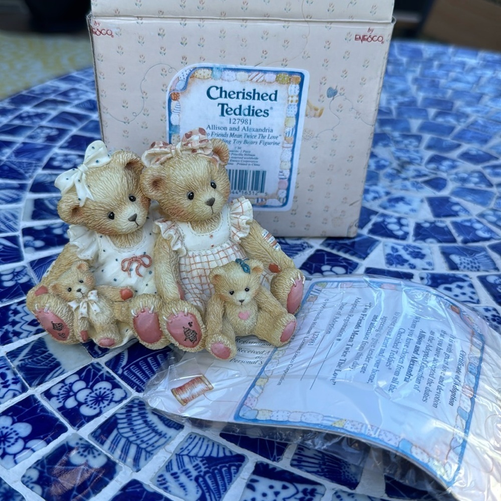 Cherished Teddies Allison and Alexandria Two Friends Mean Twice The Love 127981